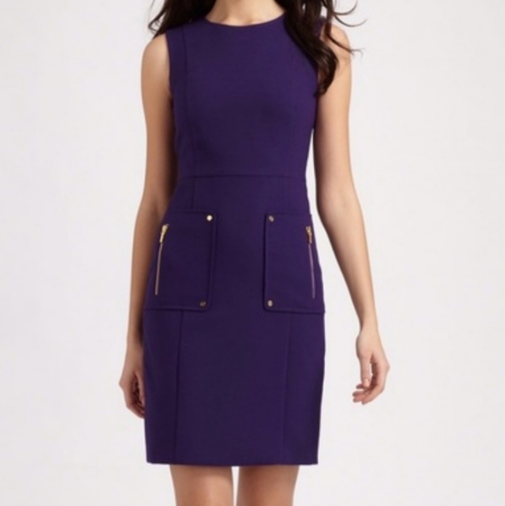 Elegant Purple Sleeveless Dress